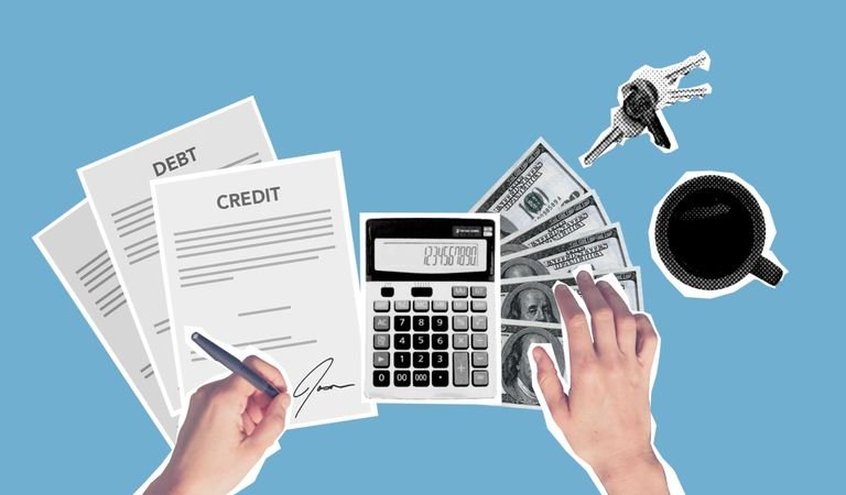 Calculator and real estate documents representing land survey cost pricing in Arizona